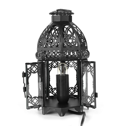 Elegant Aura - Natural Crystal Salt Lamp with Vintage Iron Frame