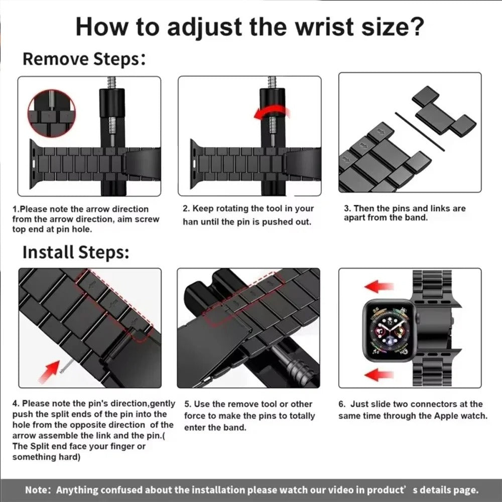 EliteStrap - Stainless Steel Strap for Apple Watch Ultra & Series 6-11, SE