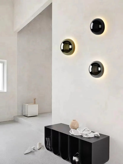 Ember Glow Minimalist Silver Nordic Wall Lamp - Modern LED Sconce