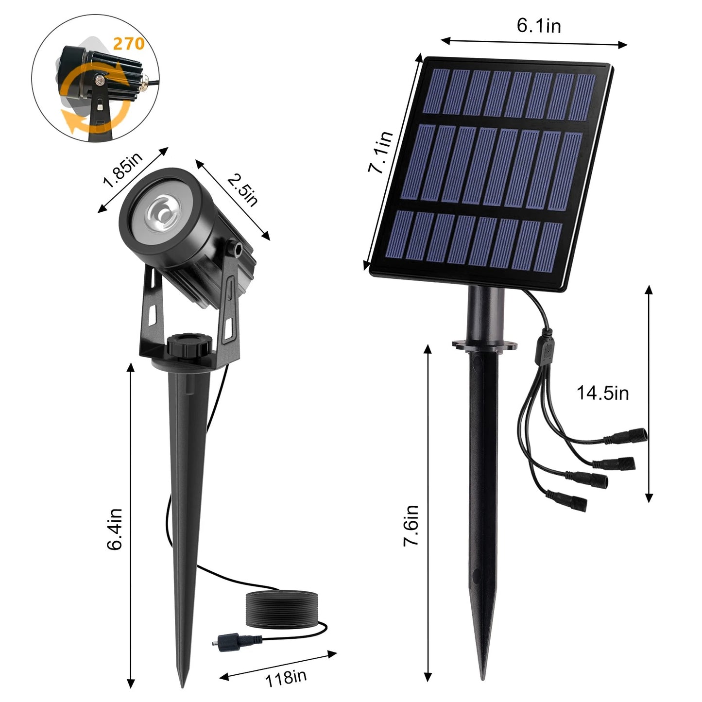 EverBright RGB Solar Garden Spotlight - Waterproof Outdoor & Landscape Light