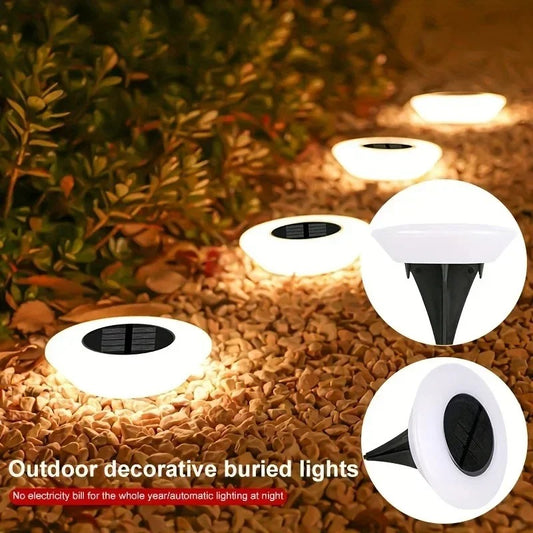 EverGlow - 14 LEDs Solar In-Ground Lights Outdoor Waterproof