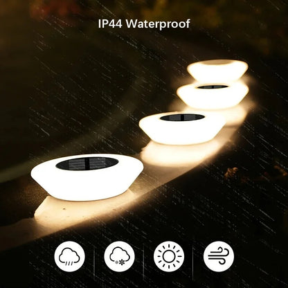 EverGlow - 14 LEDs Solar In-Ground Lights Outdoor Waterproof