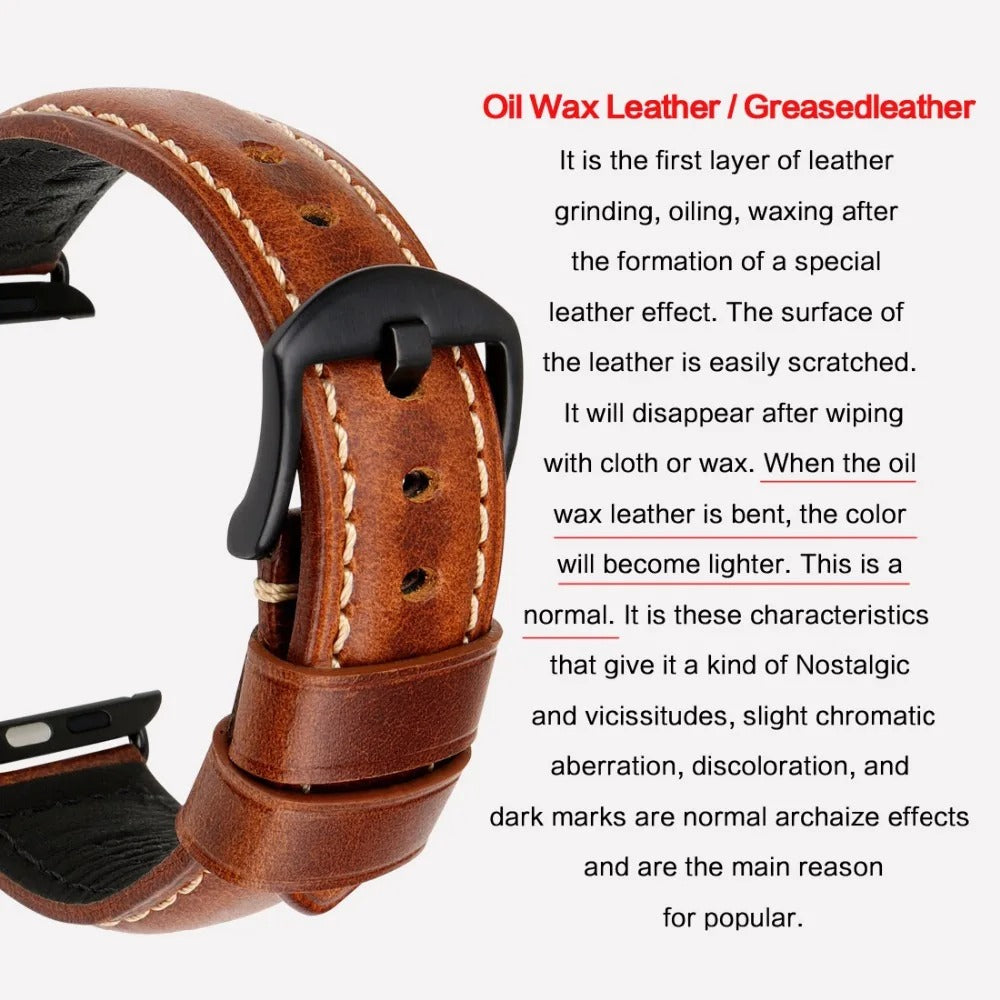 Everlast Lux - Vintage Leather Bracelet Strap for Apple Watch