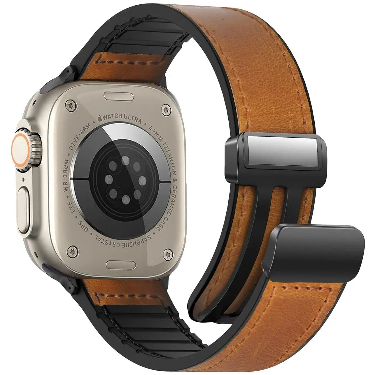 FlexBand - Magnetic Leather Silicone Strap for Apple Watch