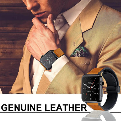 FlexBand - Magnetic Leather Silicone Strap for Apple Watch