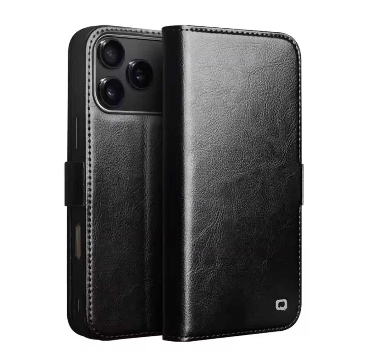 Luxury Genuine Leather Flip Case with Card Slots for iPhone