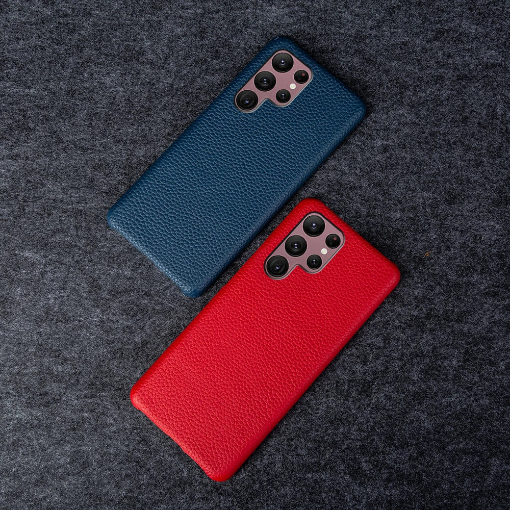 Genuine Pebbled Leather Galaxy Case