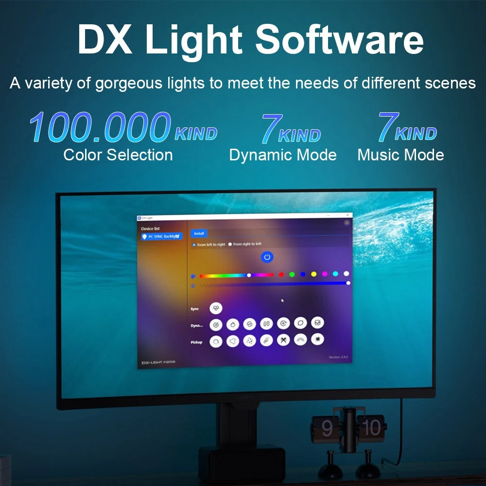 GlowSync Smart RGB Monitor Backlight Strip - Immersive Gaming & TV Experience