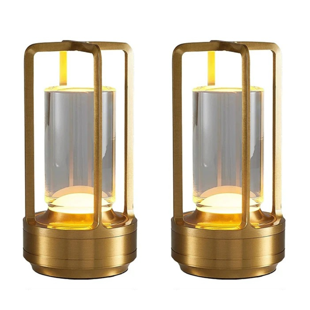 Modern Aluminum Wireless LED Table Lamp,  Rechargeable Desk Light, Outdoor Ambiance Lantern