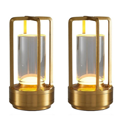 Modern Aluminum Wireless LED Table Lamp,  Rechargeable Desk Light, Outdoor Ambiance Lantern