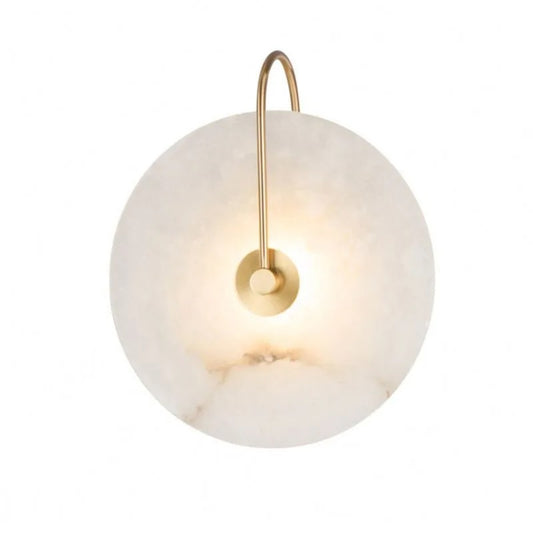 SereneLux - Modern Stone LED Circle Wall Lamp for Bedroom & Living Room