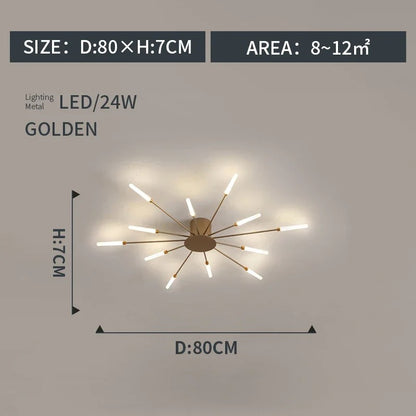 LumiereLux Rotating LED Fireworks Ceiling Light - Italian Luxury Design