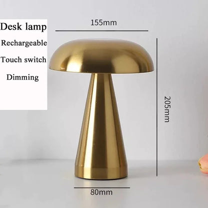 Enlite - Retro Mushroom LED Table Lamp with Touch Sensor & Rechargeable Battery