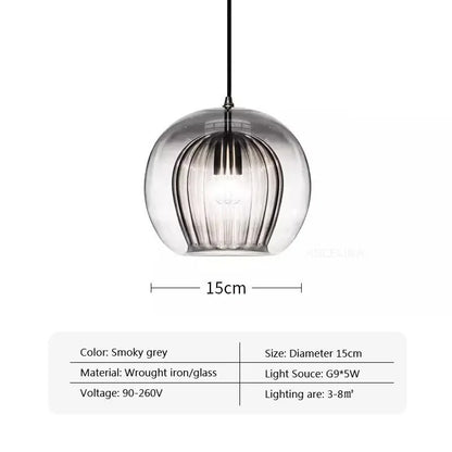 IlluminateLux Modern Glass LED Pendant Light for Dining & Home