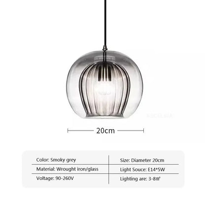 IlluminateLux Modern Glass LED Pendant Light for Dining & Home