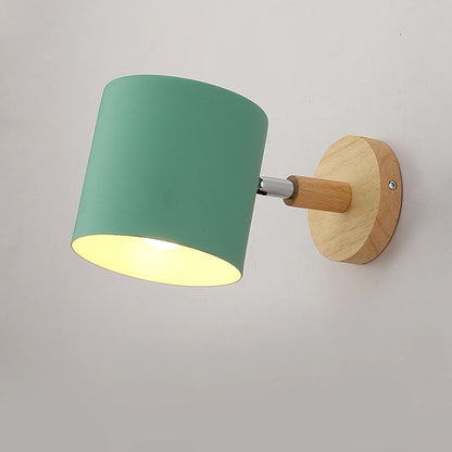Luminos Nordic Macaron LED Wall Sconce - Minimalist Solid Wood Indoor Light