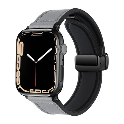 FlexBand - Magnetic Leather Silicone Strap for Apple Watch