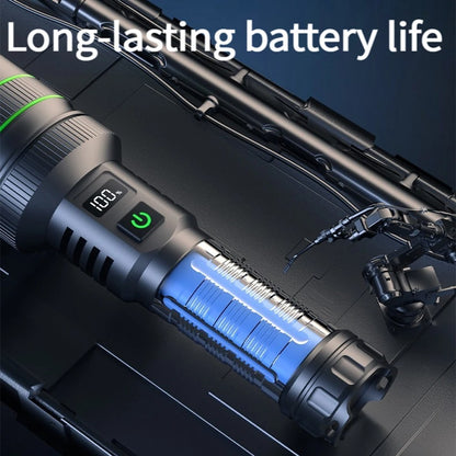 GripBeam - Rechargeable Tactical LED Flashlight with Zoom Function