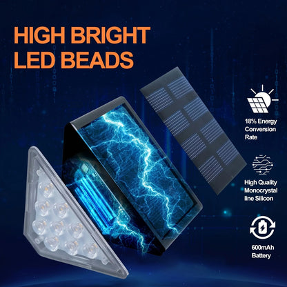 HomeBright - 24 LEDs Solar Stair Step Lights Outdoor Waterproof