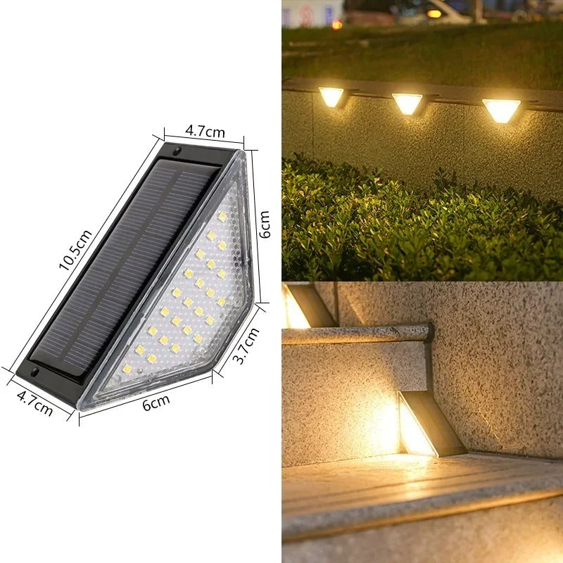 HomeBright - 24 LEDs Solar Stair Step Lights Outdoor Waterproof