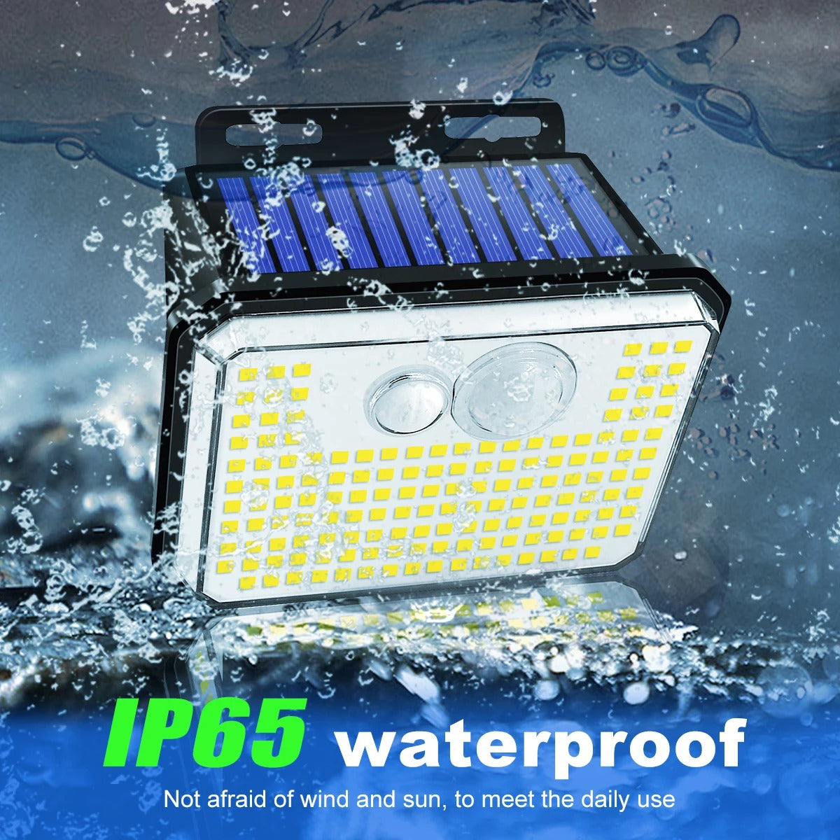 HomeLux - Bright 148 LED Solar Security Lights Outdoor Waterproof