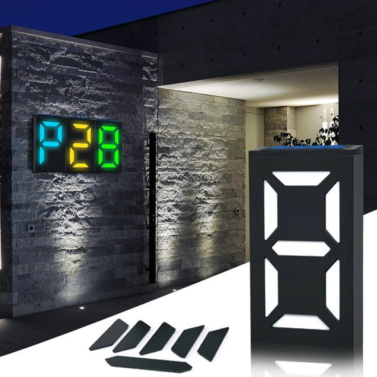 HomeShine - Solar Powered LED House Numbers for Easy DIY Installation