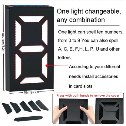 HomeShine - Solar Powered LED House Numbers for Easy DIY Installation