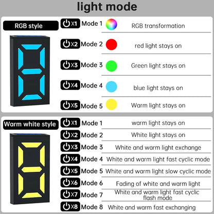 HomeShine - Solar Powered LED House Numbers for Easy DIY Installation