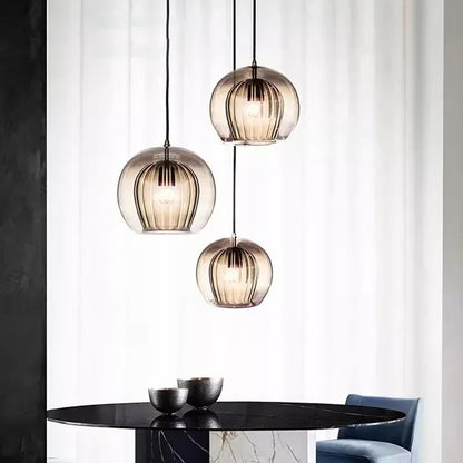 IlluminateLux Modern Glass LED Pendant Light for Dining & Home