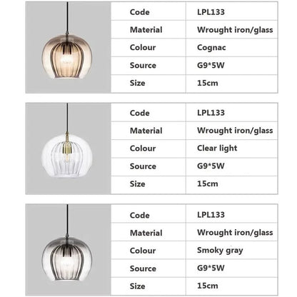 IlluminateLux Modern Glass LED Pendant Light for Dining & Home