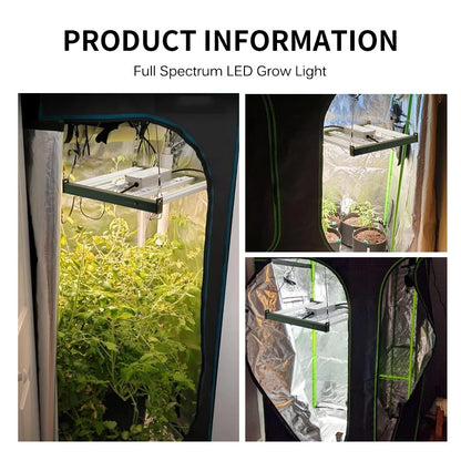 Indoor Plant Grow Light - 120W/200W Dimmable Full Spectrum LED with High PPFD