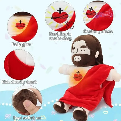 Joyful Jude - 40CM Breathing Jesus Plush Toy for Comfort & Sleep