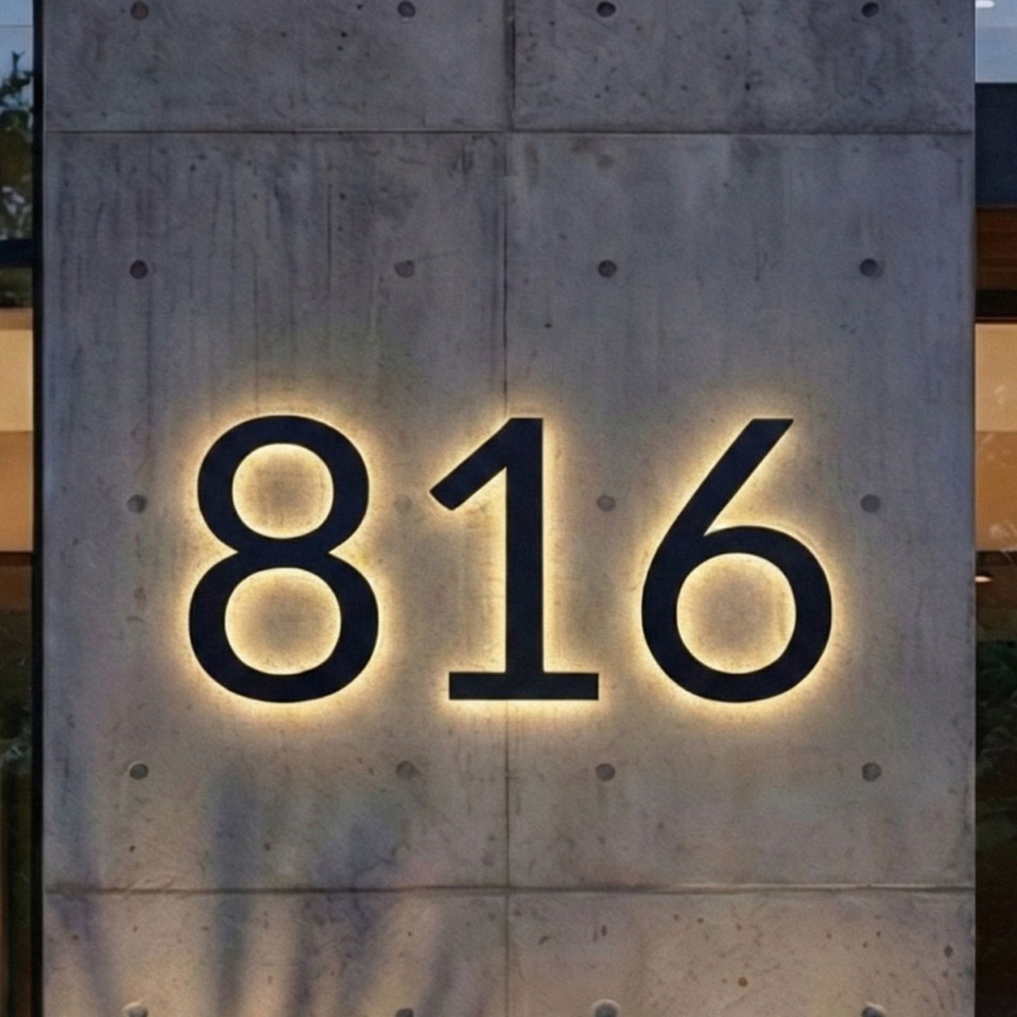 Modern Custom 3D Lighted House Numbers & Letters, Premium Stainless Steel and Waterproof