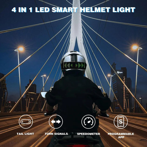 LightFX - RGB LED Motorcycle Helmet Display & App-Controlled Taillight