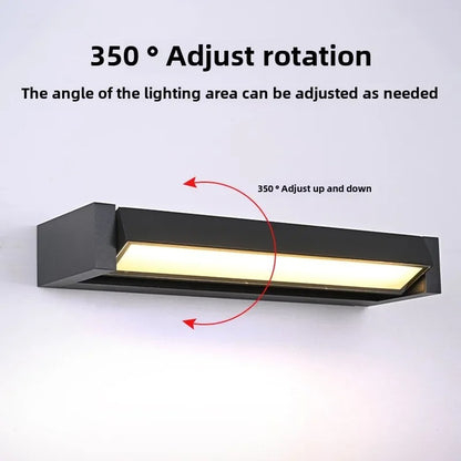LumiBright - LED Outdoor Wall Sconce Waterproof Porch & Patio Light Fixture