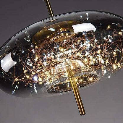 LumiDecor - Nordic Glass Bedside Pendant Light – Artistic Star-Inspired Lamp