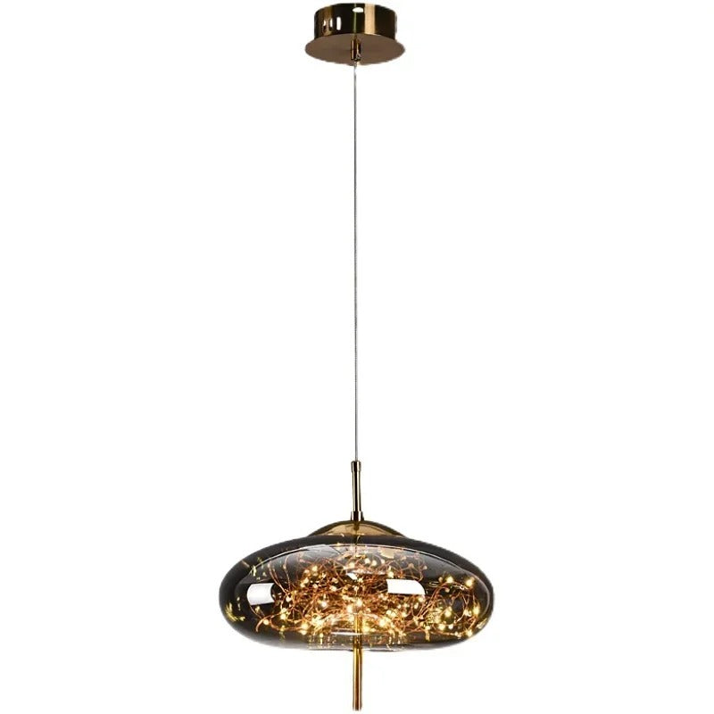 LumiDecor - Nordic Glass Bedside Pendant Light – Artistic Star-Inspired Lamp