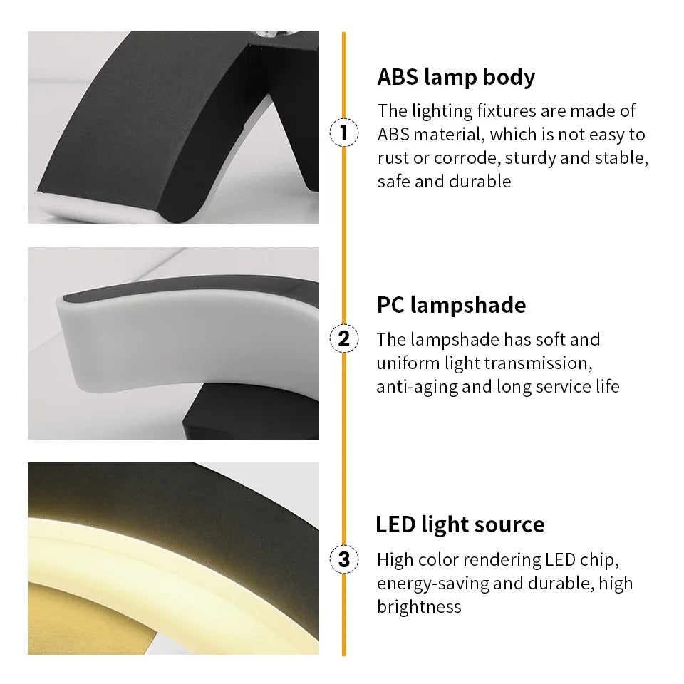 LumiLife Outdoor Wall Sconce - Waterproof Porch & Garden Lighting
