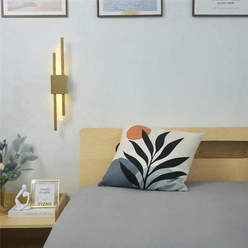 LumiSource - Modern LED Wall Sconce in Black & Gold for Living Room & Bedroom
