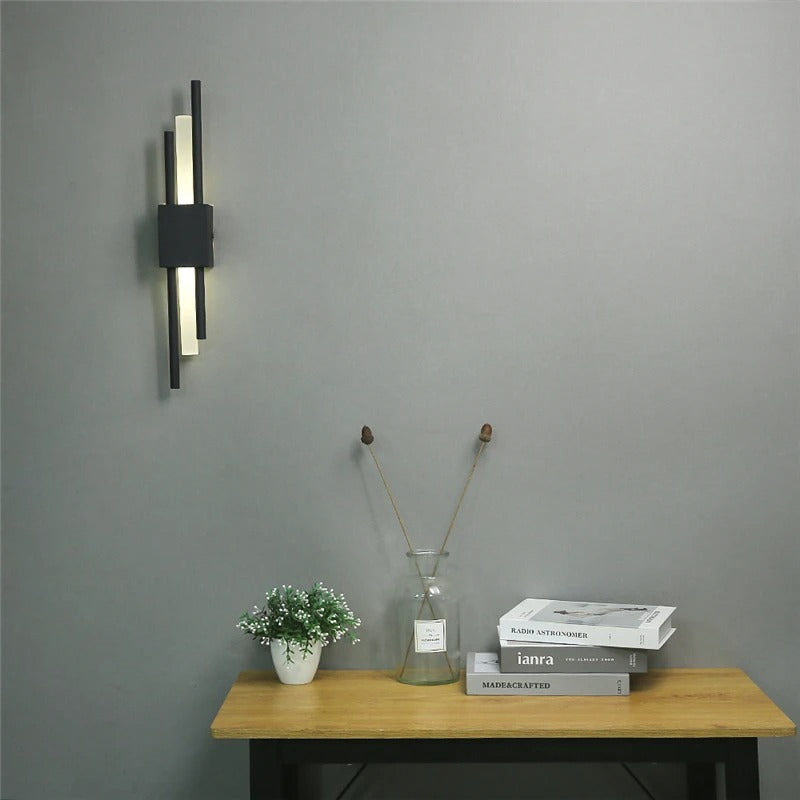 LumiSource - Modern LED Wall Sconce in Black & Gold for Living Room & Bedroom
