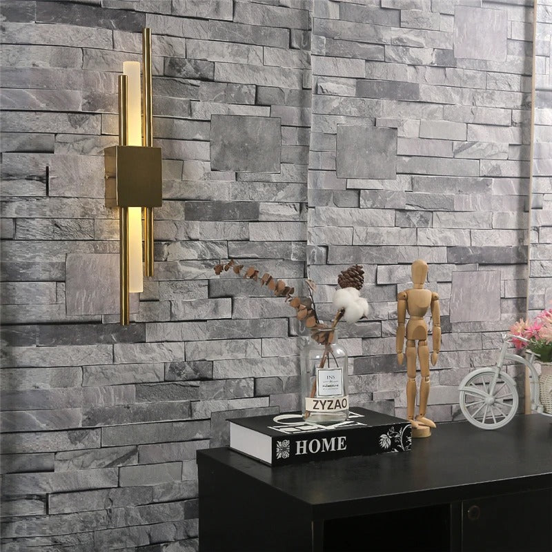 LumiSource - Modern LED Wall Sconce in Black & Gold for Living Room & Bedroom