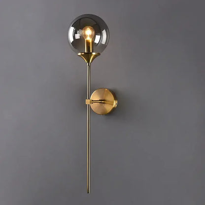 LumiStyle - Modern LED Glass Ball Pendant Light Gold Retro Ceiling Fixture