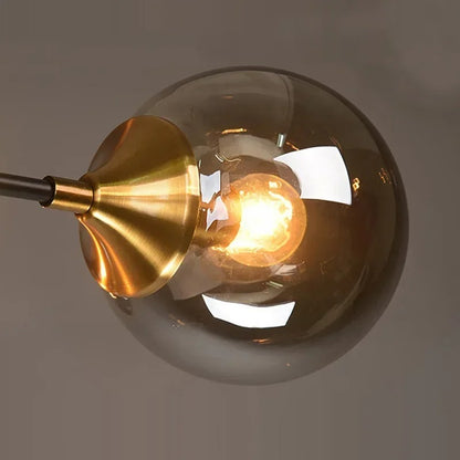 LumiStyle - Modern LED Glass Ball Pendant Light Gold Retro Ceiling Fixture