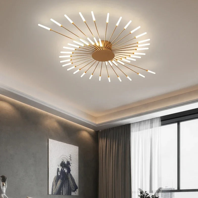 LumiereLux Rotating LED Fireworks Ceiling Light - Italian Luxury Design