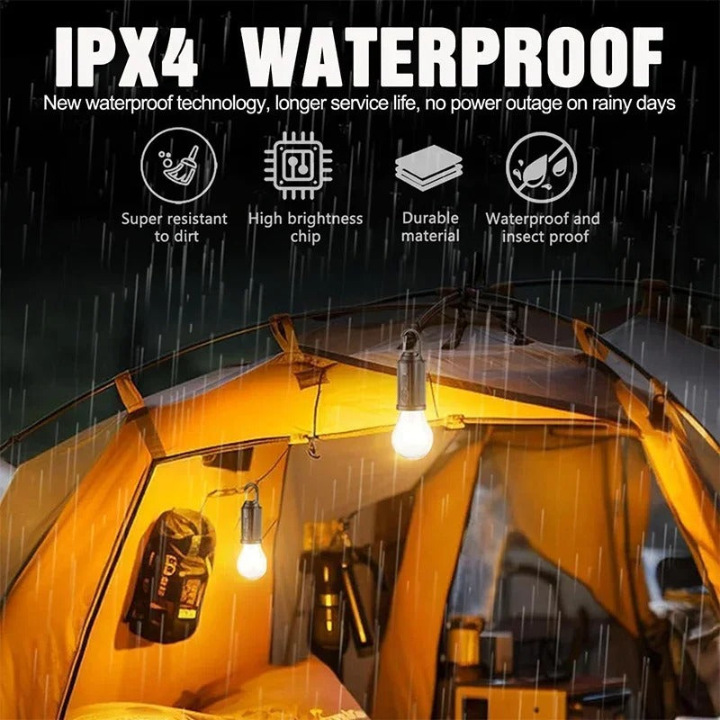 Luminar Solar LED Camping Light - USB Charging Outdoor Bulb
