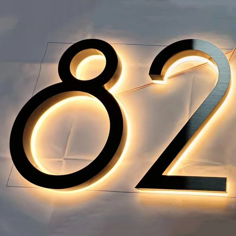 Luminary Home - Waterproof 3D LED House Number Sign