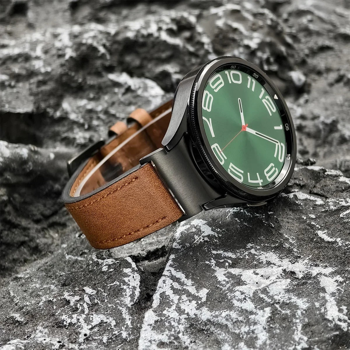 Luxband - No-Gap Leather Strap for Samsung Galaxy Watch 4–7 & 5 Pro