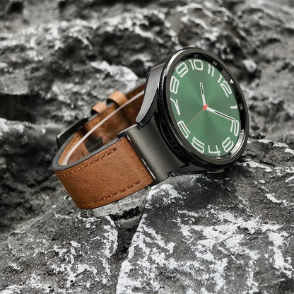 Luxband - No-Gap Leather Strap for Samsung Galaxy Watch 4–7 & 5 Pro