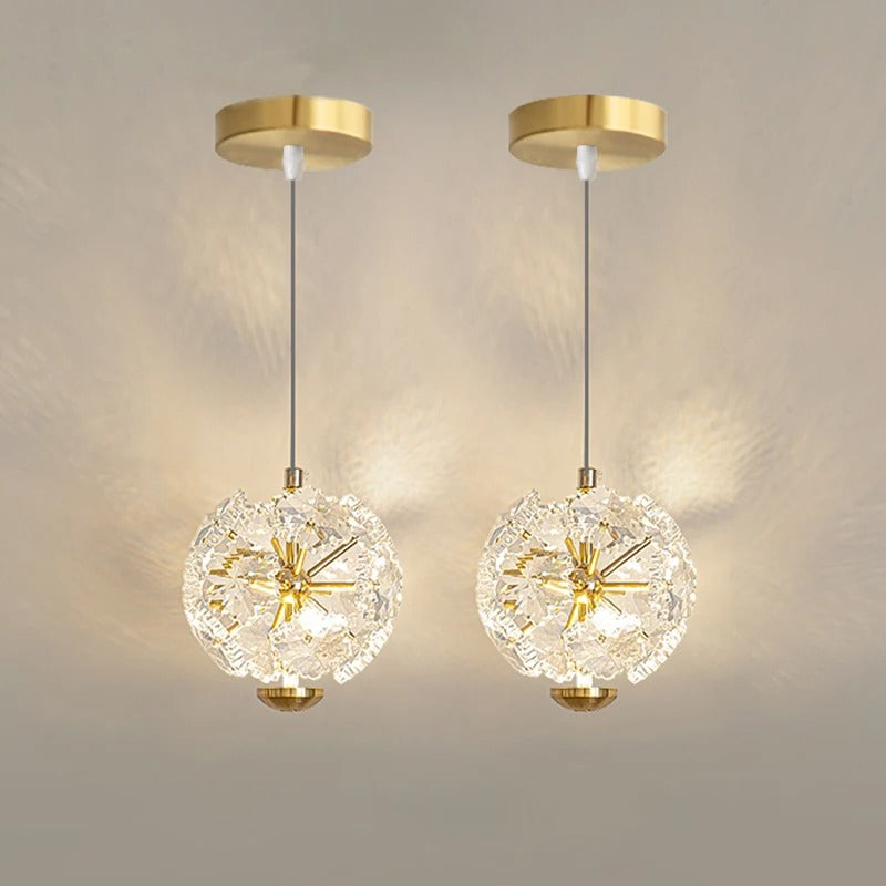 LuxeBloom Modern Dandelion Crystal Headboard Chandelier