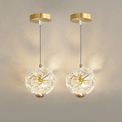 LuxeBloom Modern Dandelion Crystal Headboard Chandelier